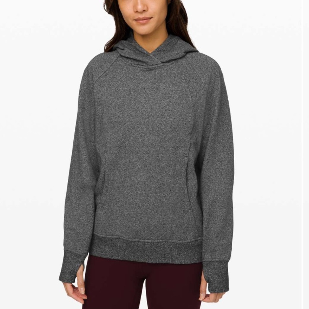 Lululemon Scuba Pullover in Heathered Speckled Black